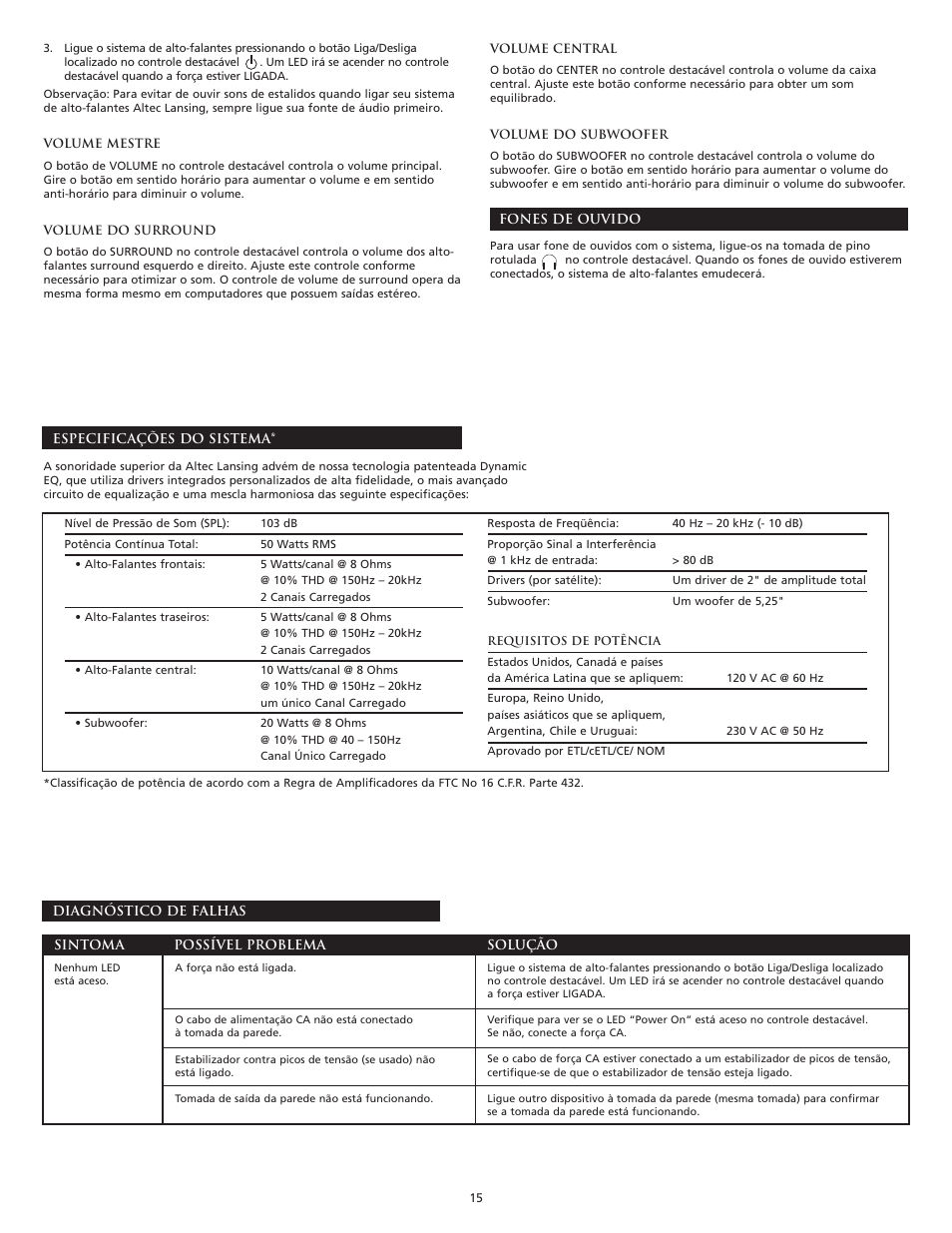 Altec Lansing VS3151 User Manual | Page 17 / 20
