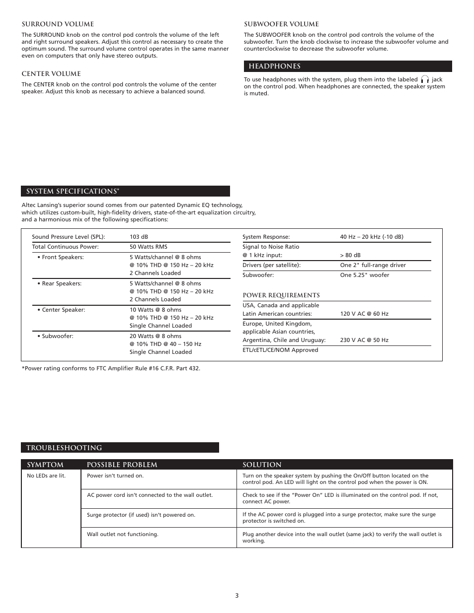 Altec Lansing VS3151 User Manual | Page 5 / 20