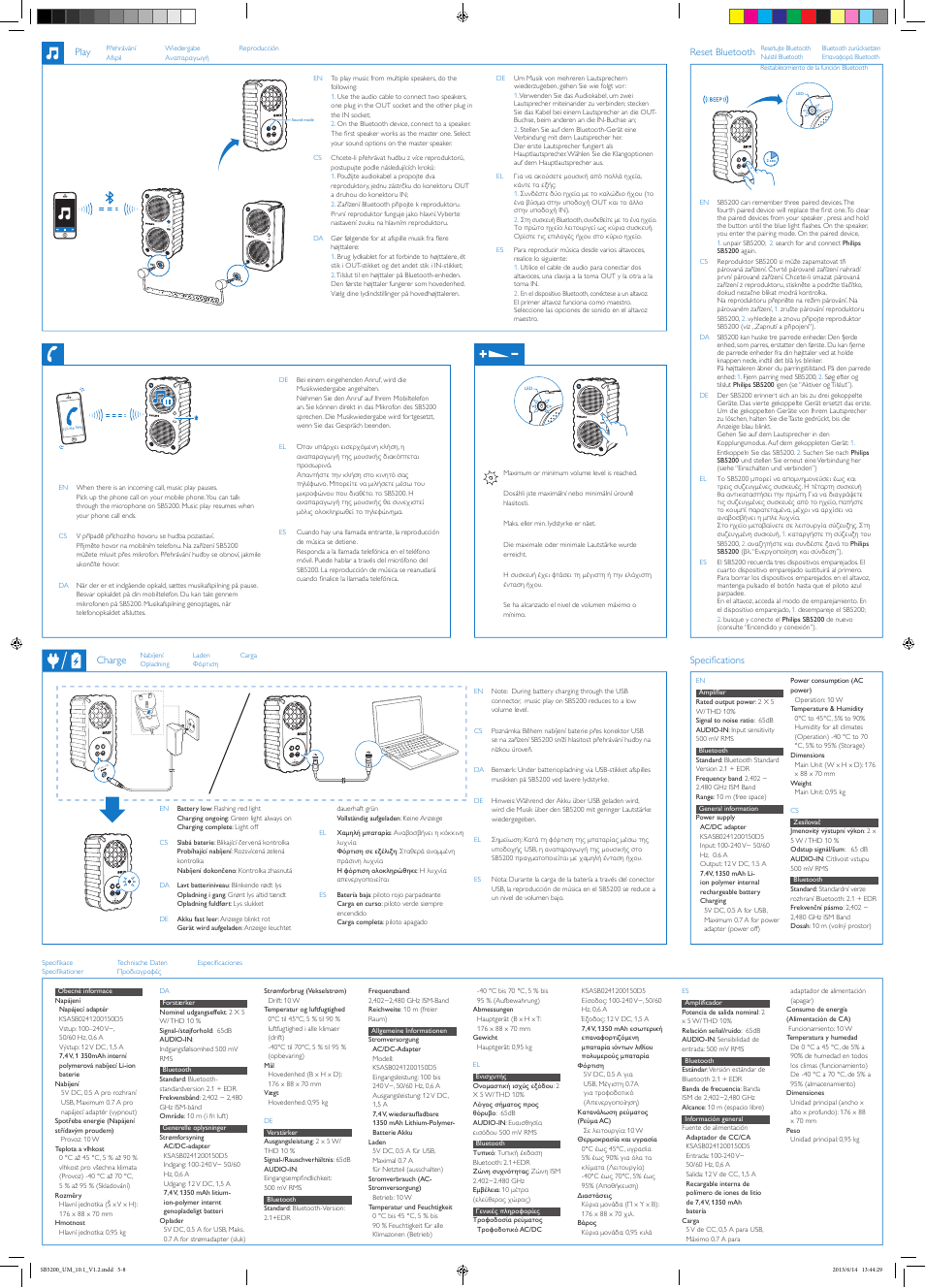 Philips altavoz portátil inalámbrico User Manual | Page 2 / 2