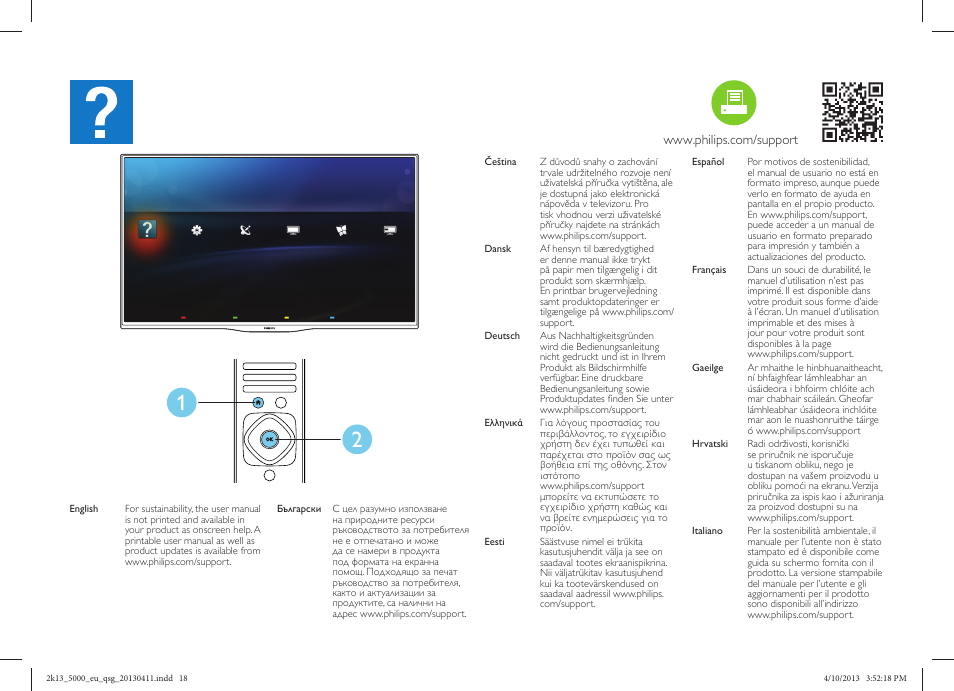 Philips 5000 series Televisor Smart LED 3D ultrafino User Manual | Page 18 / 20