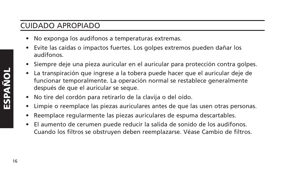 Esp añol | Altec Lansing IM616 User Manual | Page 16 / 28