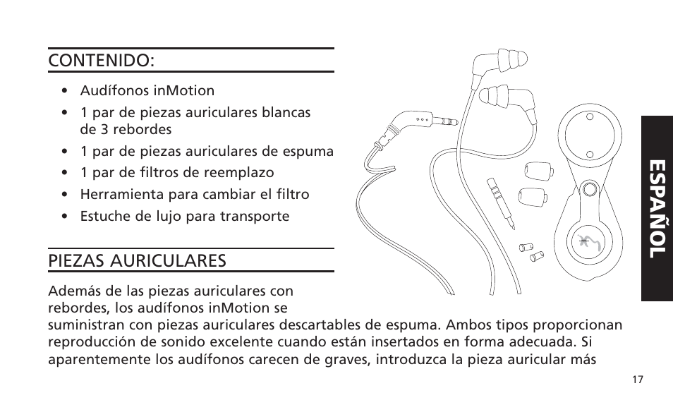 Esp añol | Altec Lansing IM616 User Manual | Page 17 / 28