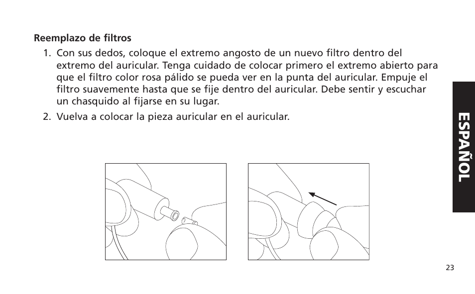 Esp añol | Altec Lansing IM616 User Manual | Page 23 / 28