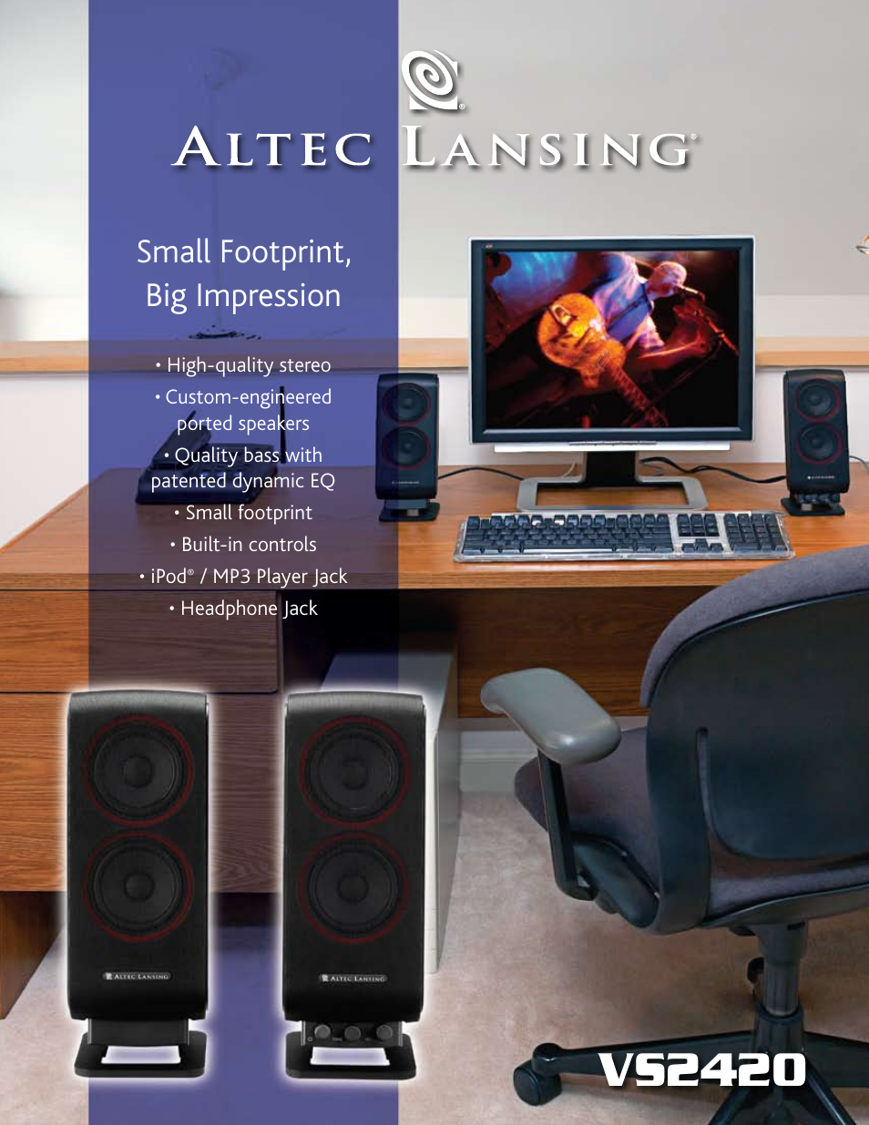 Altec Lansing VS2420 User Manual | 2 pages