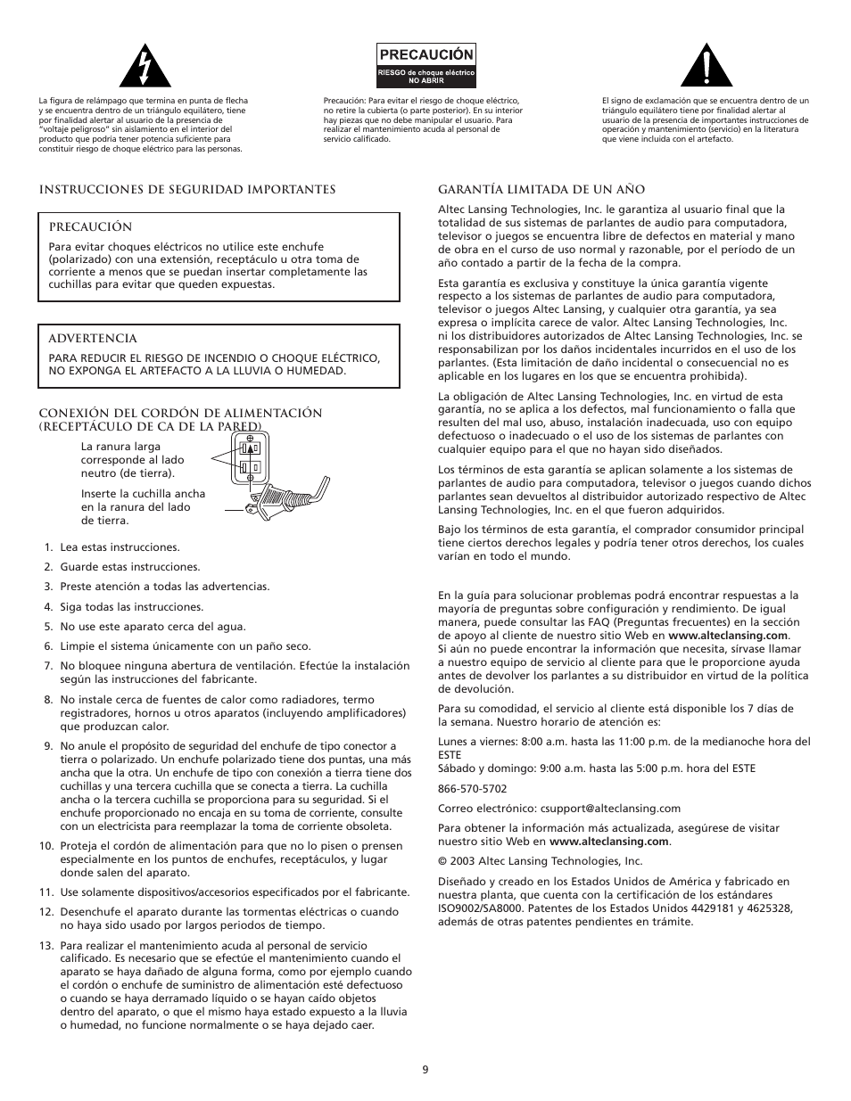 Altec Lansing FX6021 User Manual | Page 11 / 20