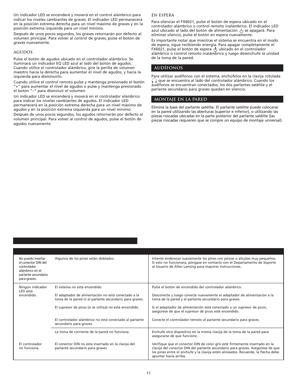Altec Lansing FX6021 User Manual | Page 13 / 20