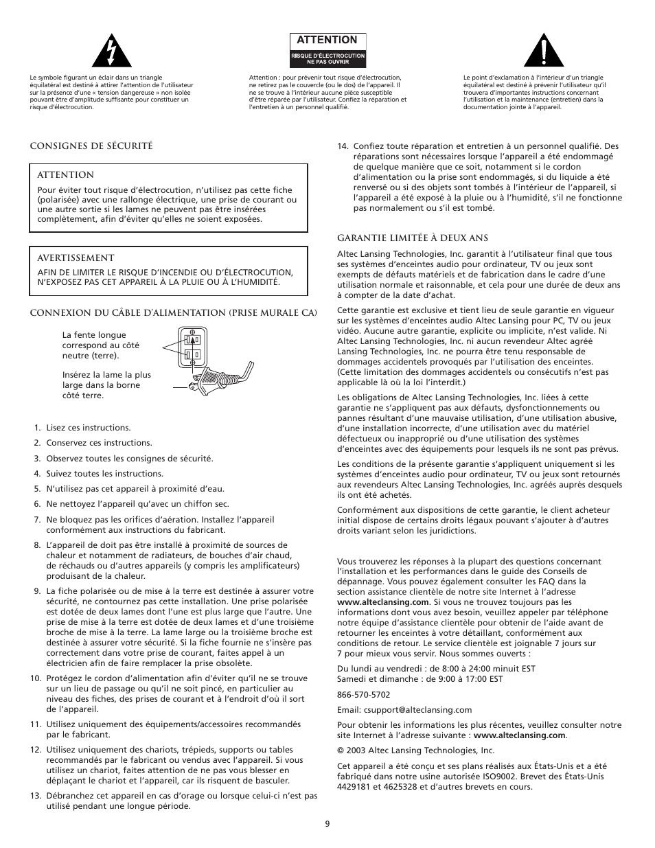 Altec Lansing VS4121 User Manual | Page 11 / 46