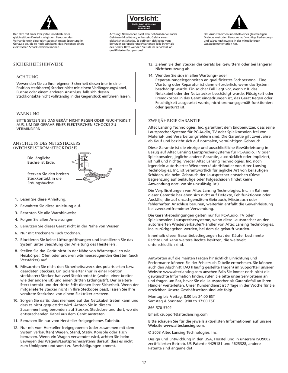 Altec Lansing VS4121 User Manual | Page 19 / 46