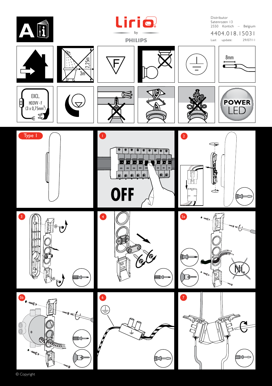 Philips Lirio Aplique User Manual | 4 pages