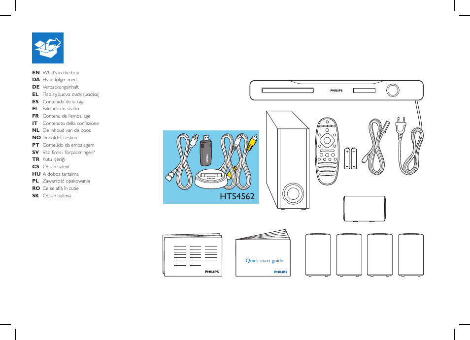 Hts4562 | Philips Sistema de cine en casa 5.1 User Manual | Page 3 / 16