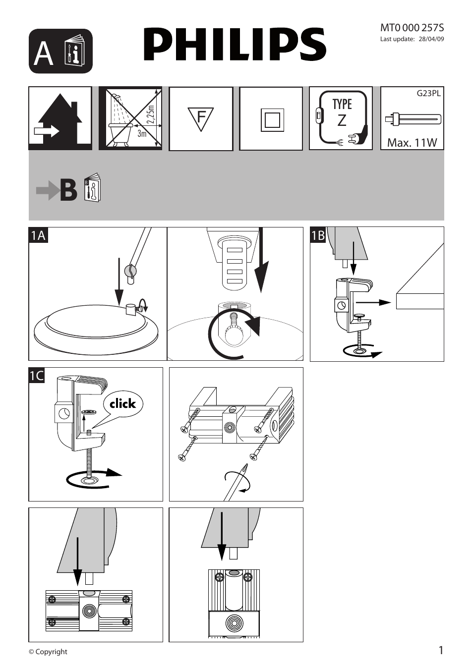 Philips PROMO Lámpara de mesa User Manual | 2 pages