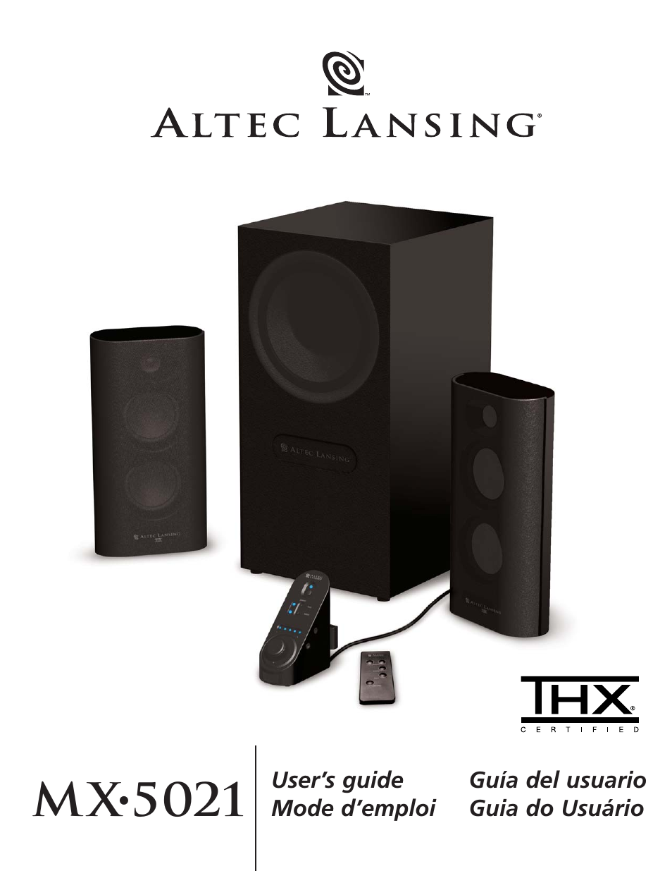 Altec Lansing THX MX5021 User Manual | 20 pages