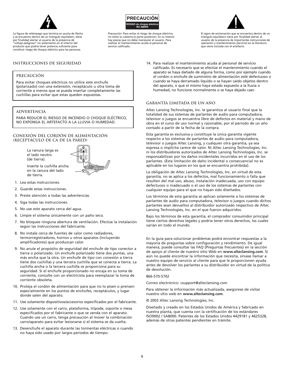 Altec Lansing THX MX5021 User Manual | Page 11 / 20