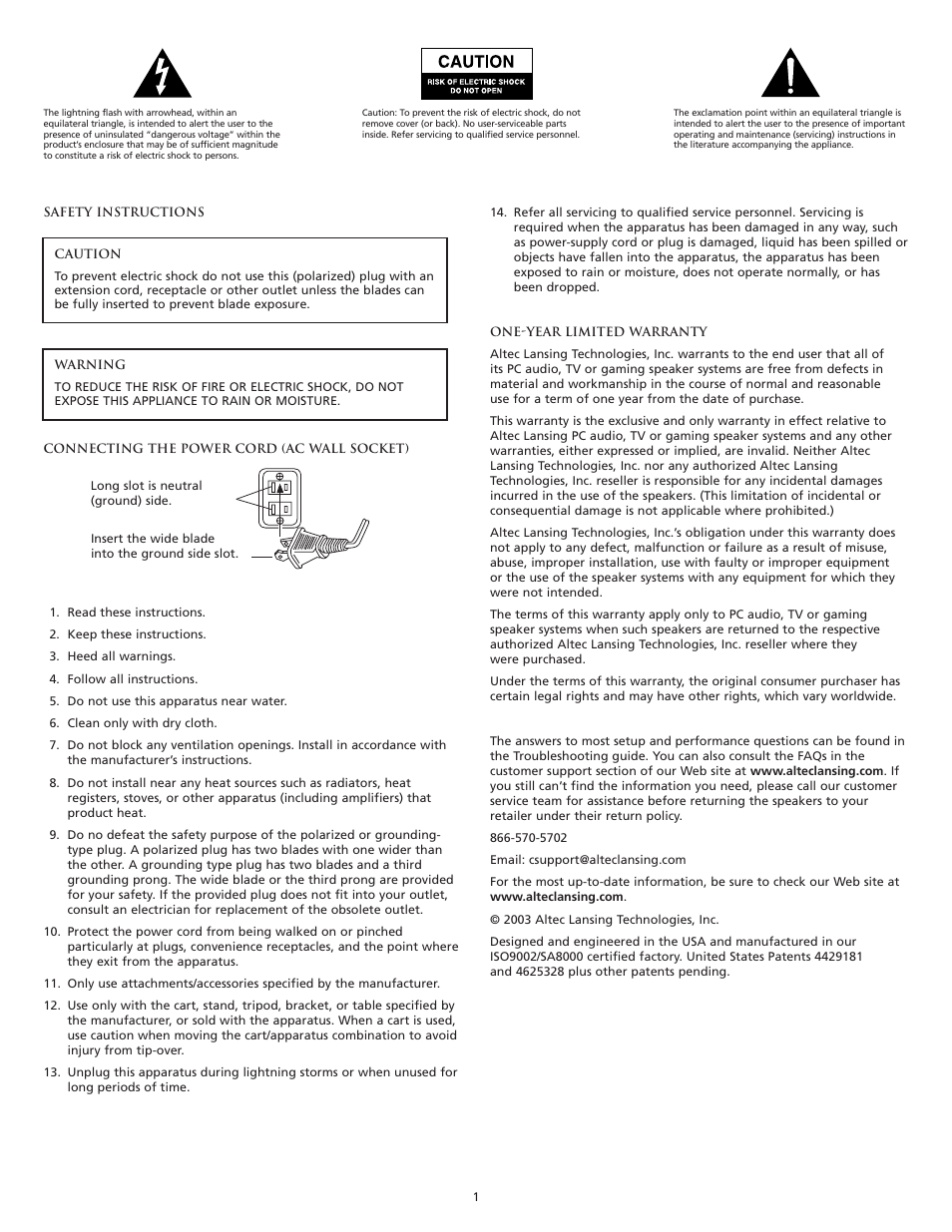 Altec Lansing THX MX5021 User Manual | Page 3 / 20