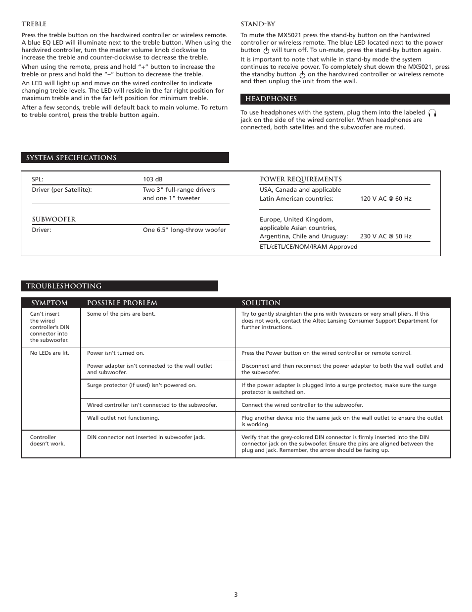 Altec Lansing THX MX5021 User Manual | Page 5 / 20