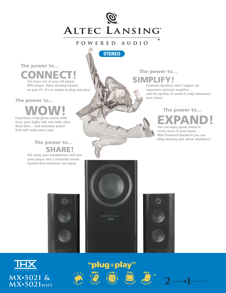 Altec Lansing MX5021wht User Manual | 2 pages