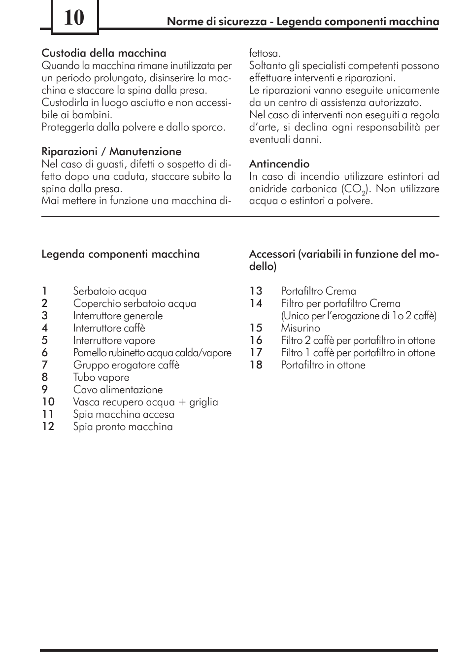 Philips Saeco Via Veneto Cafetera expreso manual User Manual | Page 10 / 92