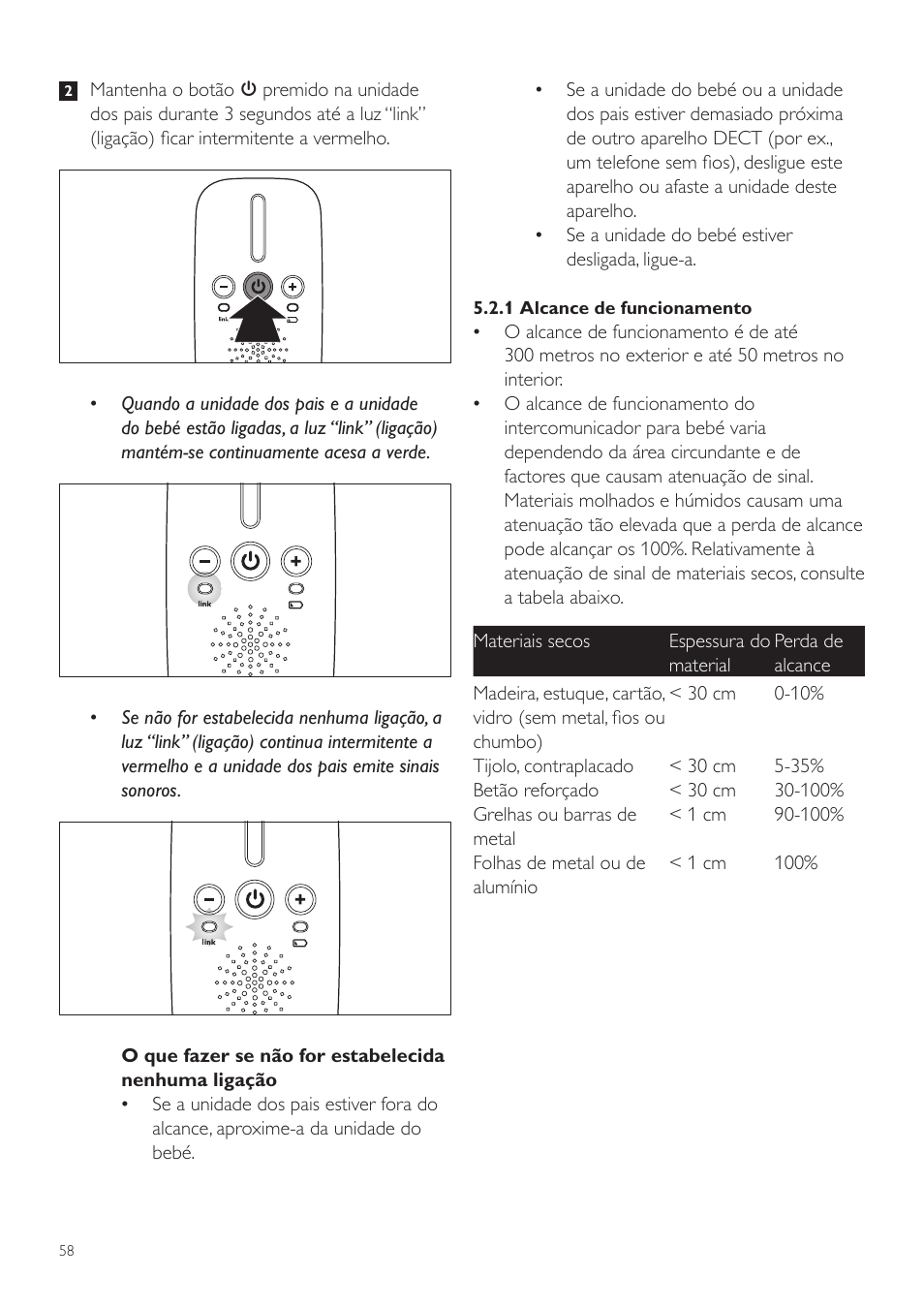 Philips AVENT Vigilabebés DECT User Manual | Page 58 / 72