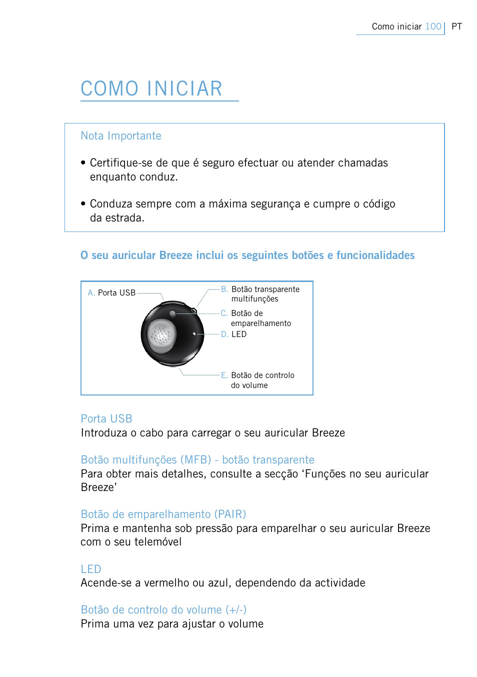 Como iniciar | Philips Swarovski Bluetooth a la moda User Manual | Page 102 / 194