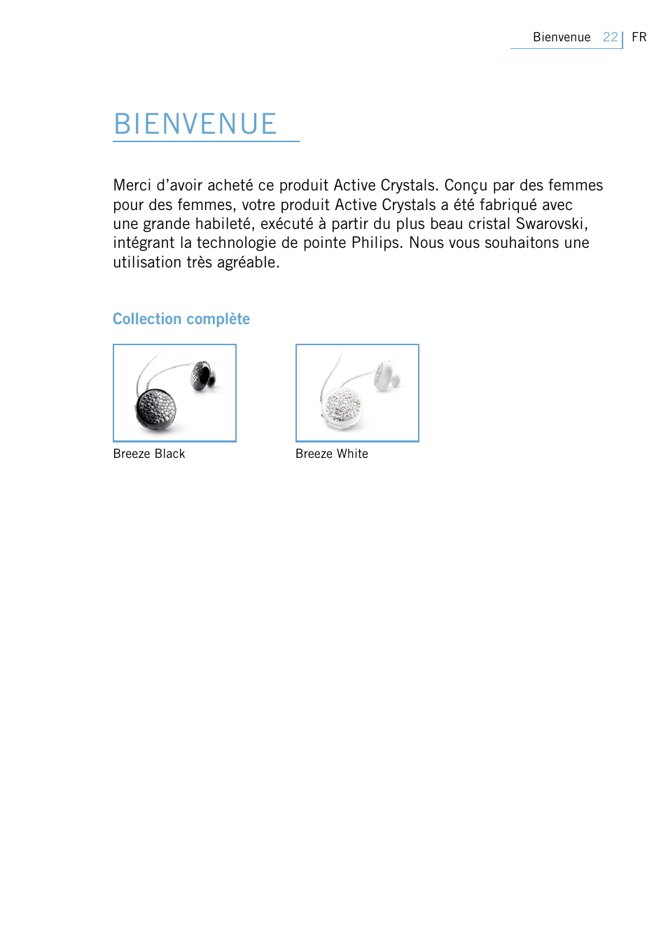 Bienvenue | Philips Swarovski Bluetooth a la moda User Manual | Page 24 / 194