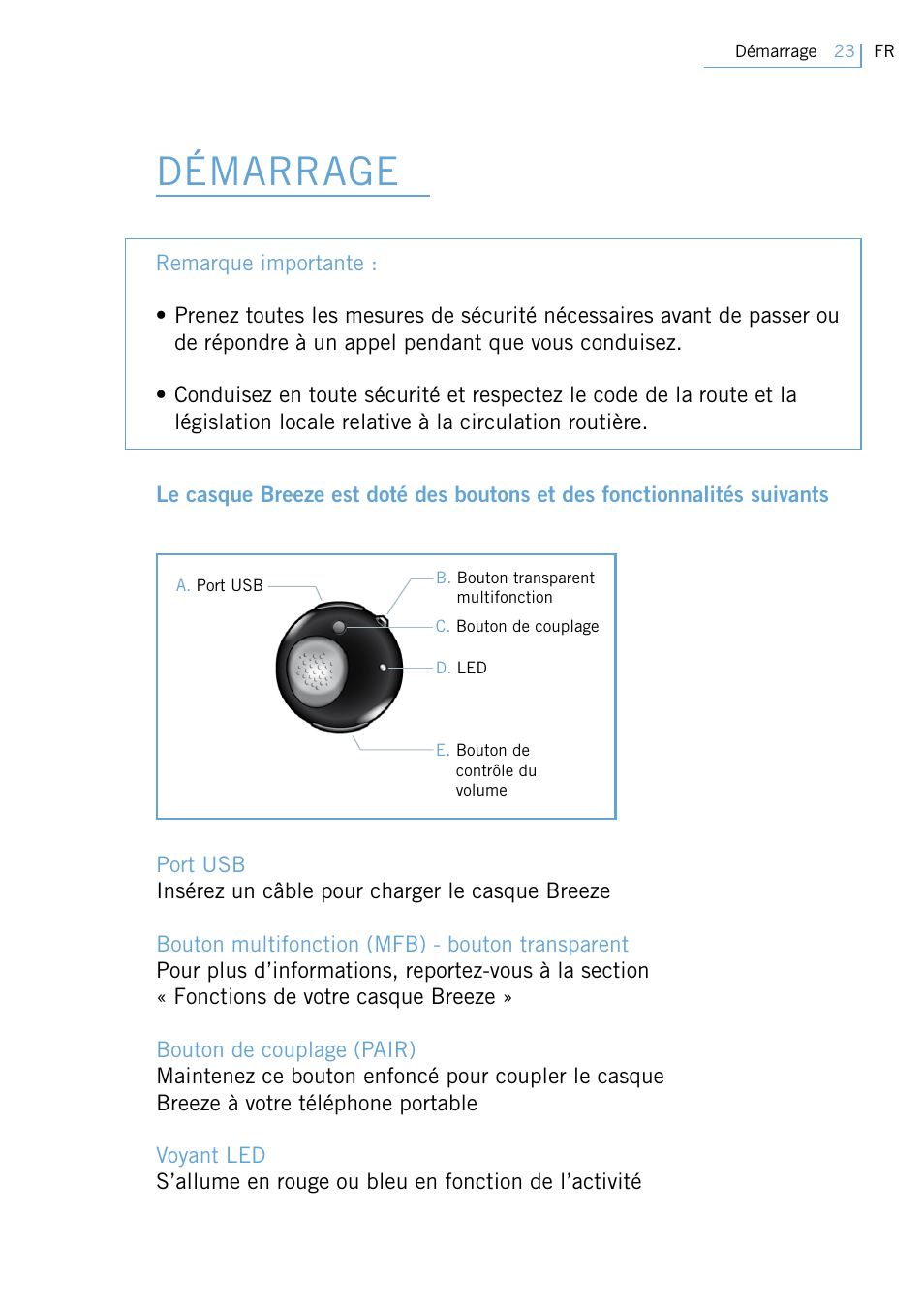 Démarrage | Philips Swarovski Bluetooth a la moda User Manual | Page 25 / 194