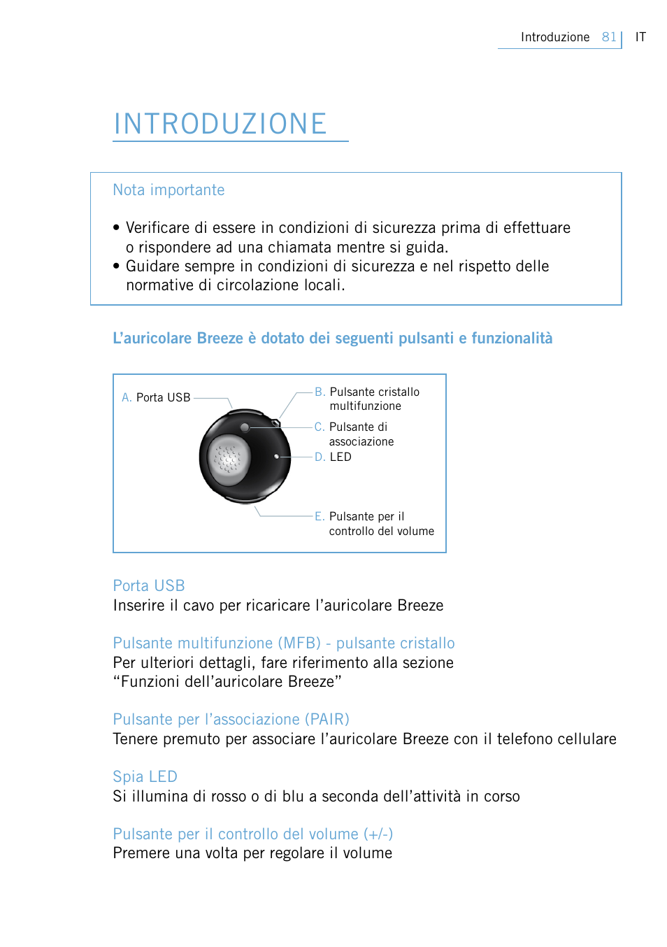 Introduzione | Philips Swarovski Bluetooth a la moda User Manual | Page 83 / 194