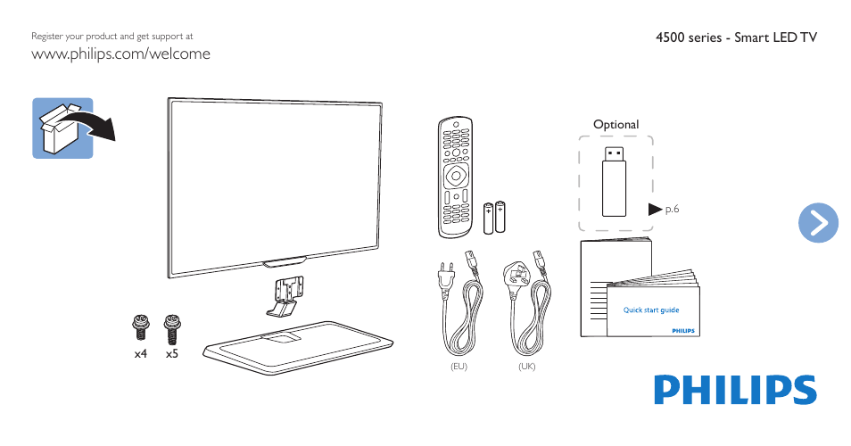 Philips 4000 series Televisor LED User Manual | 12 pages
