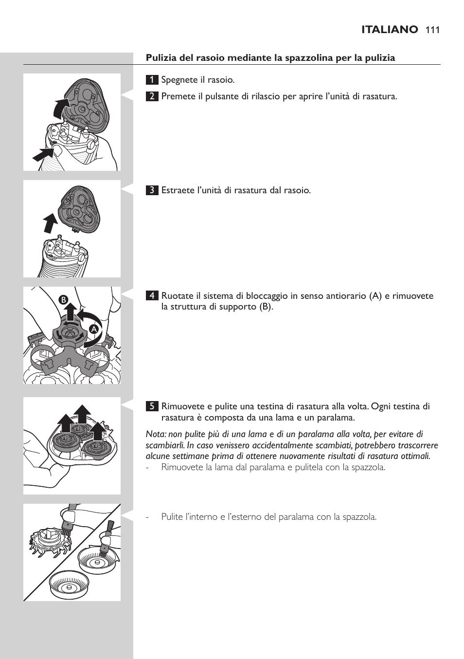 Philips NIVEA AquaTouch afeitadora eléctrica en mojado y seco User Manual | Page 111 / 190