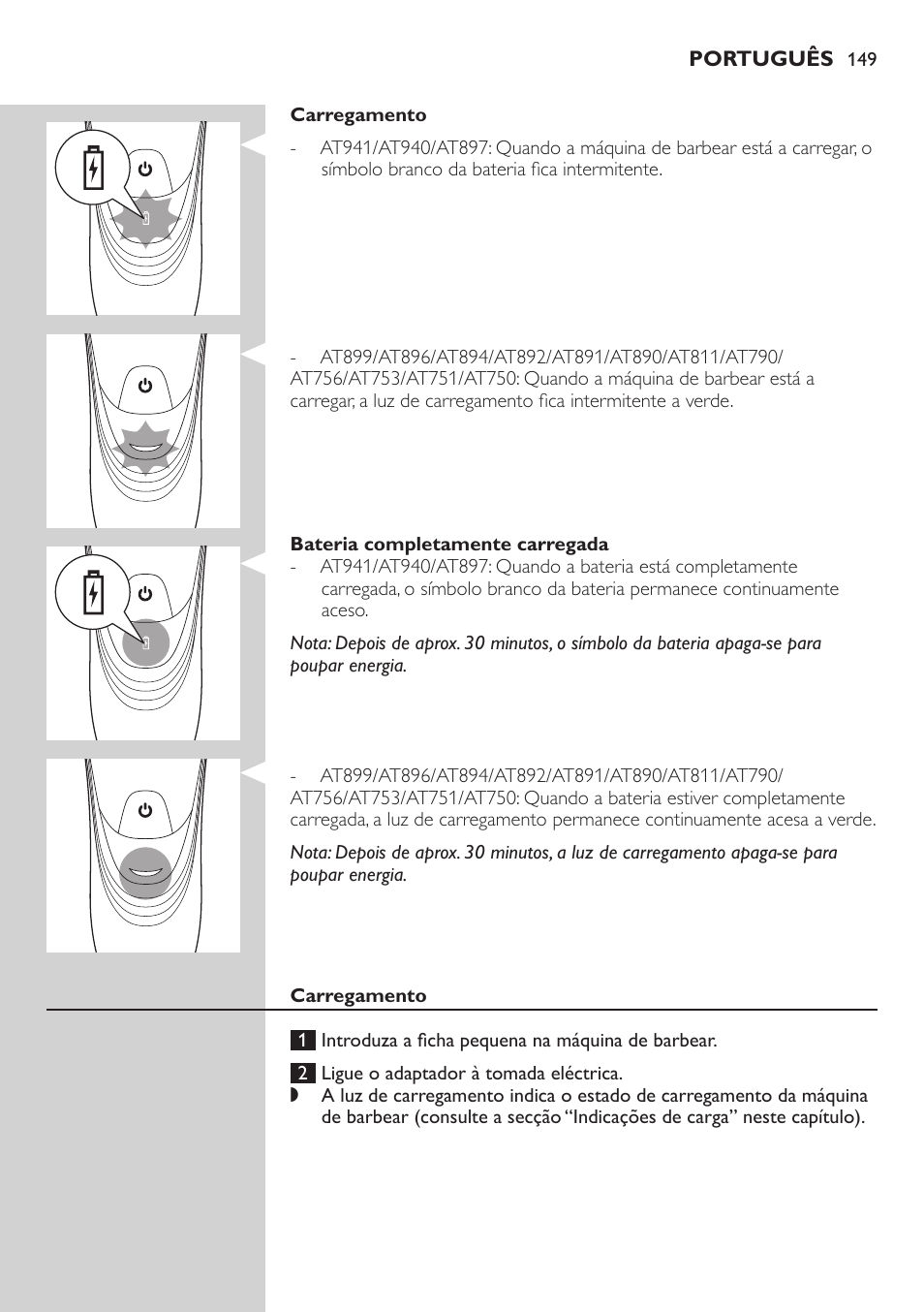 Philips NIVEA AquaTouch afeitadora eléctrica en mojado y seco User Manual | Page 149 / 190