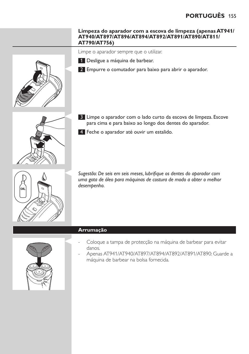 Philips NIVEA AquaTouch afeitadora eléctrica en mojado y seco User Manual | Page 155 / 190