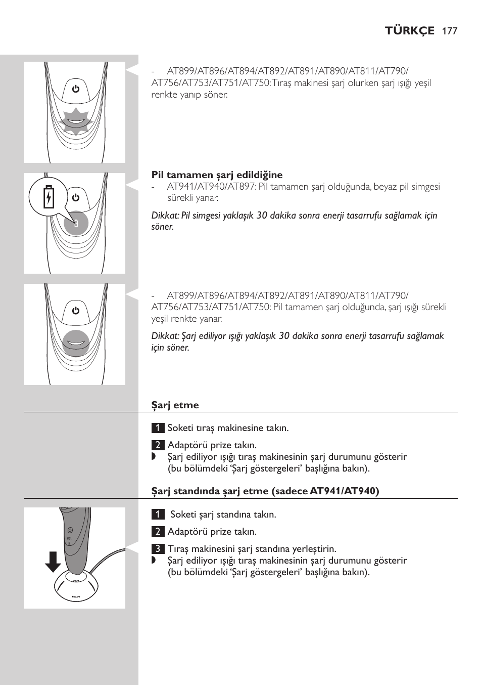 Philips NIVEA AquaTouch afeitadora eléctrica en mojado y seco User Manual | Page 177 / 190