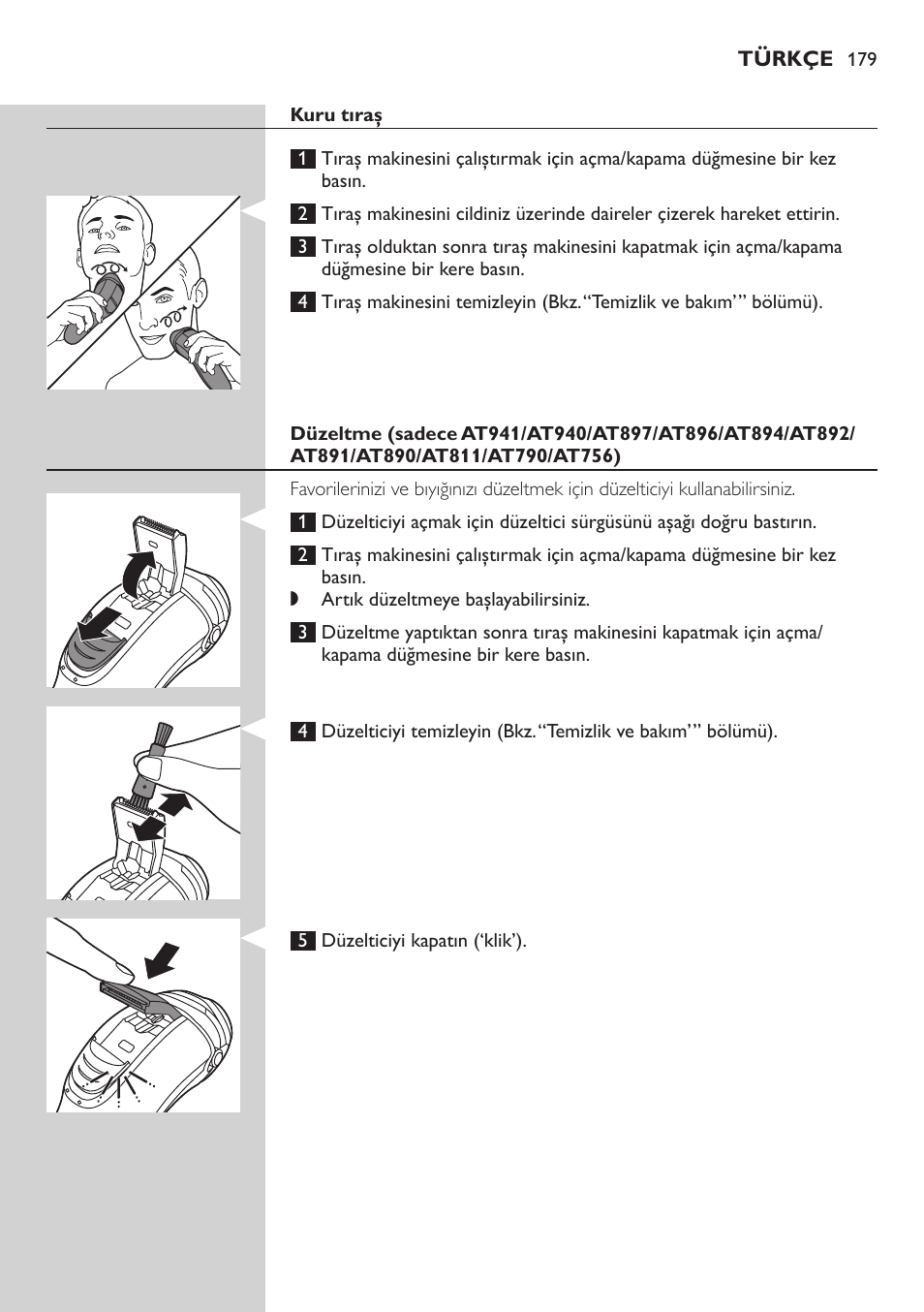 Philips NIVEA AquaTouch afeitadora eléctrica en mojado y seco User Manual | Page 179 / 190