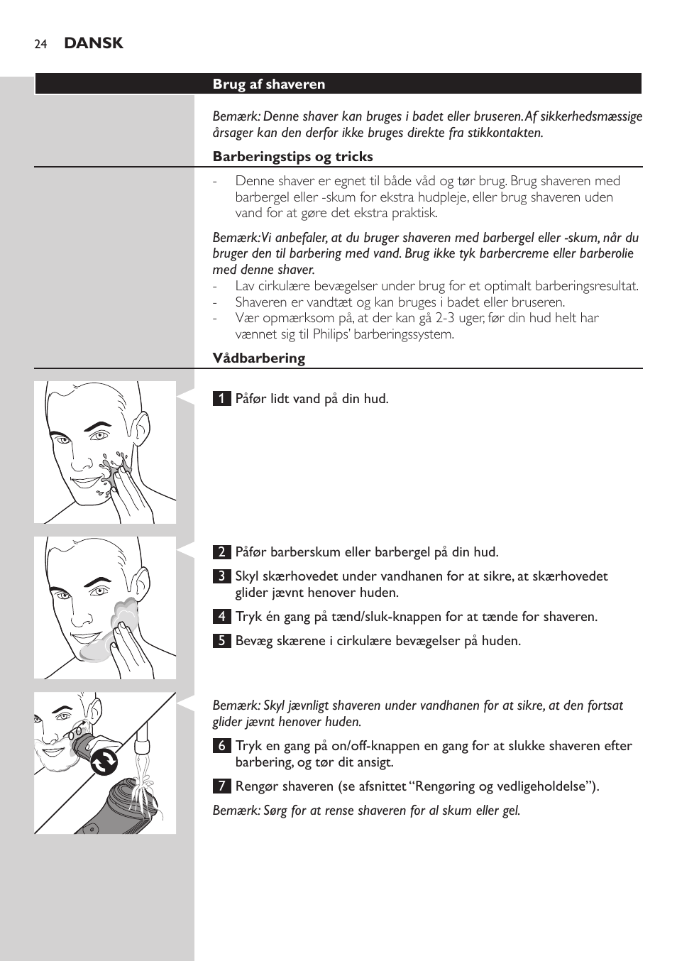 Philips NIVEA AquaTouch afeitadora eléctrica en mojado y seco User Manual | Page 24 / 190