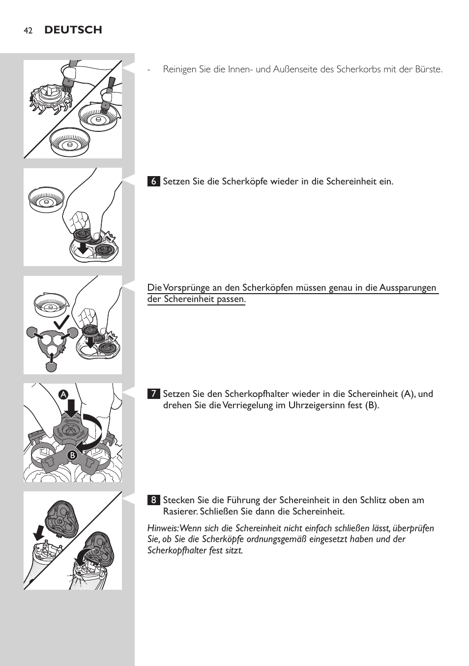 Philips NIVEA AquaTouch afeitadora eléctrica en mojado y seco User Manual | Page 42 / 190