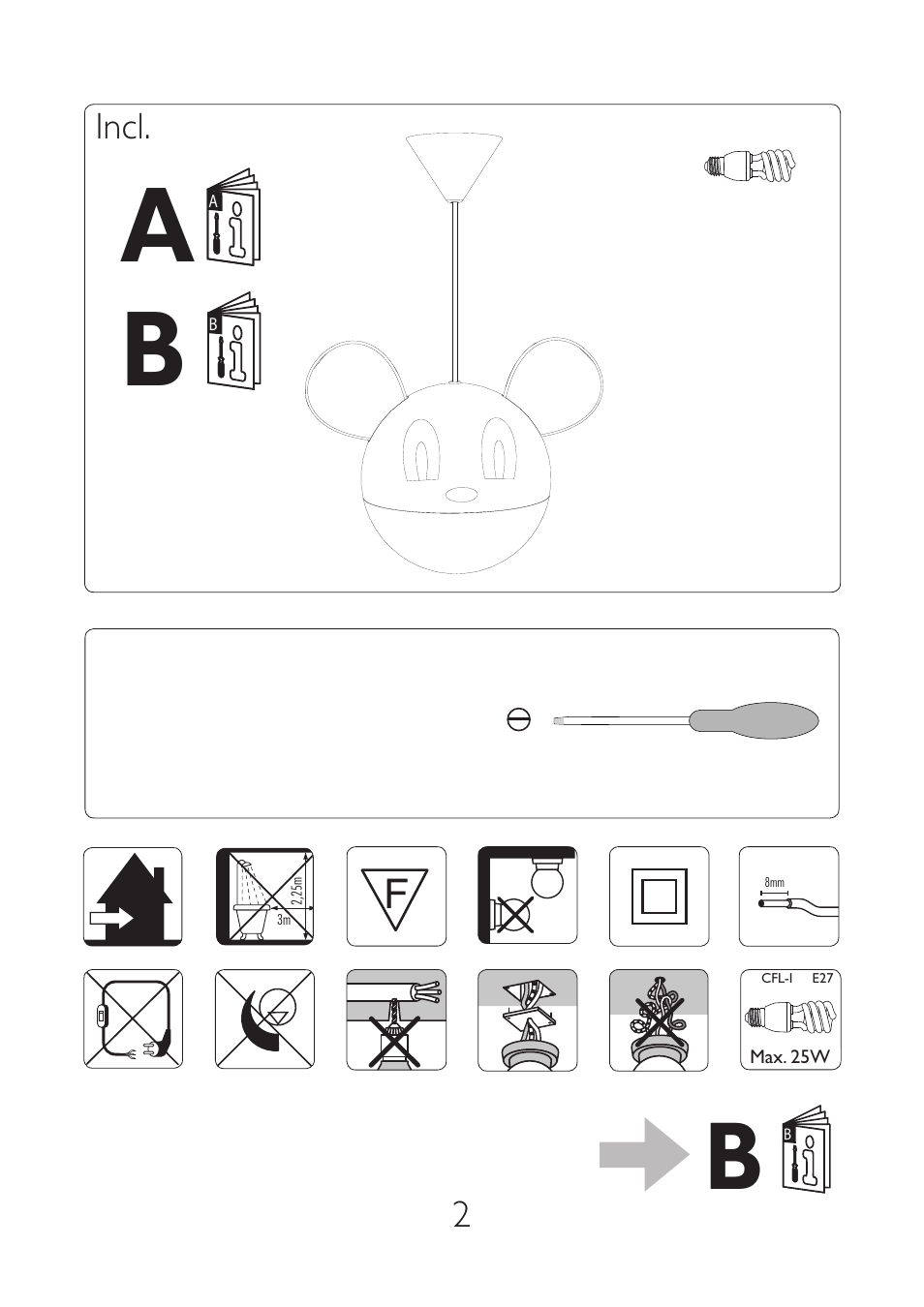 A i b í | Philips myKidsRoom Colgante User Manual | Page 2 / 4