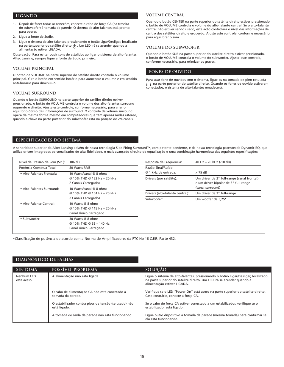 Altec Lansing GT5051 User Manual | Page 17 / 20