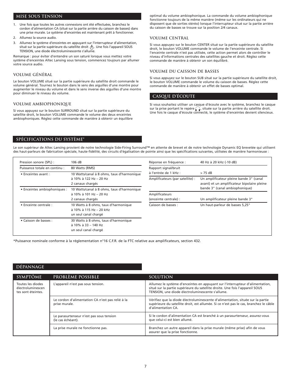 Altec Lansing GT5051 User Manual | Page 9 / 20