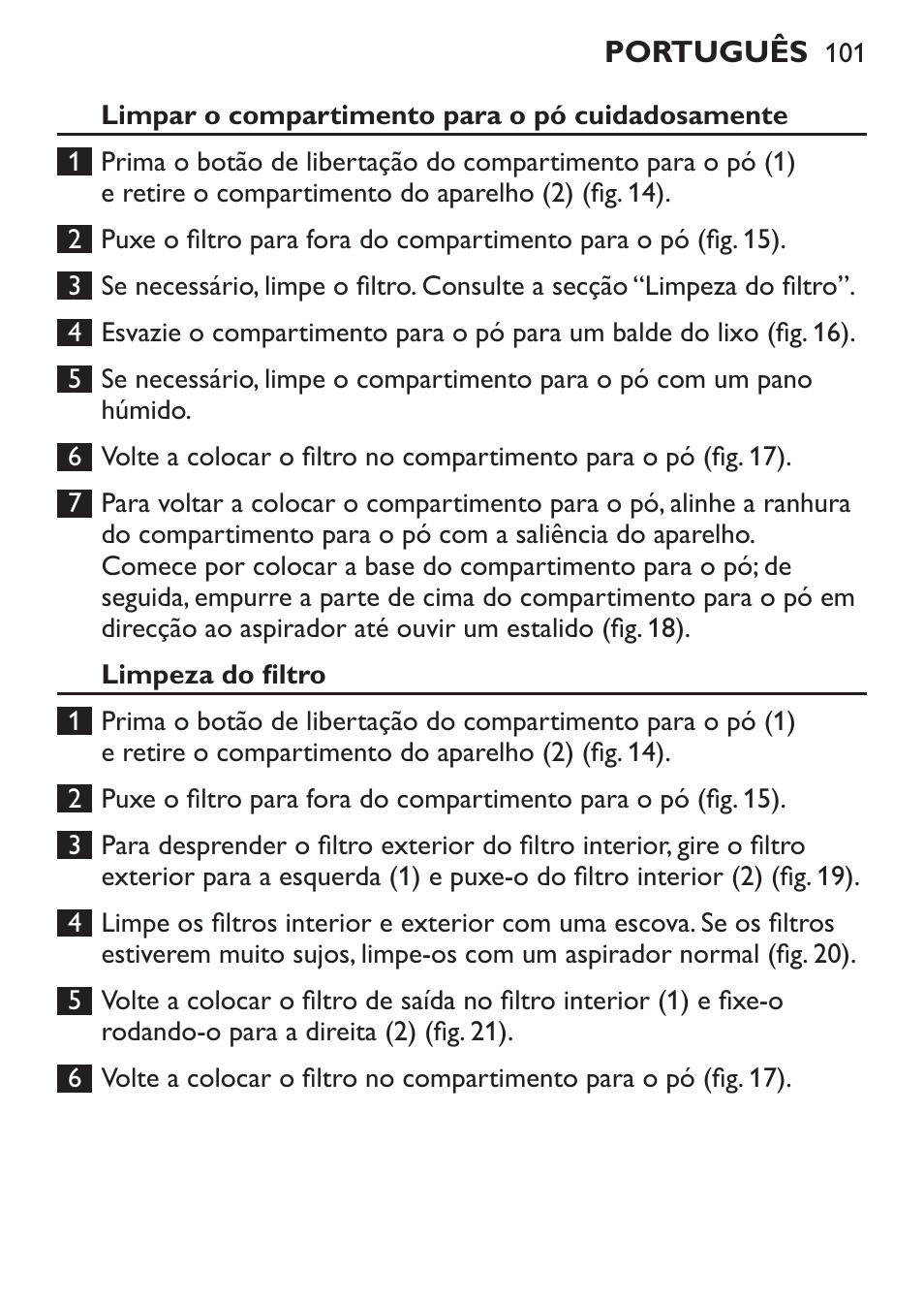 Philips MiniVac Aspirador de escoba User Manual | Page 101 / 124