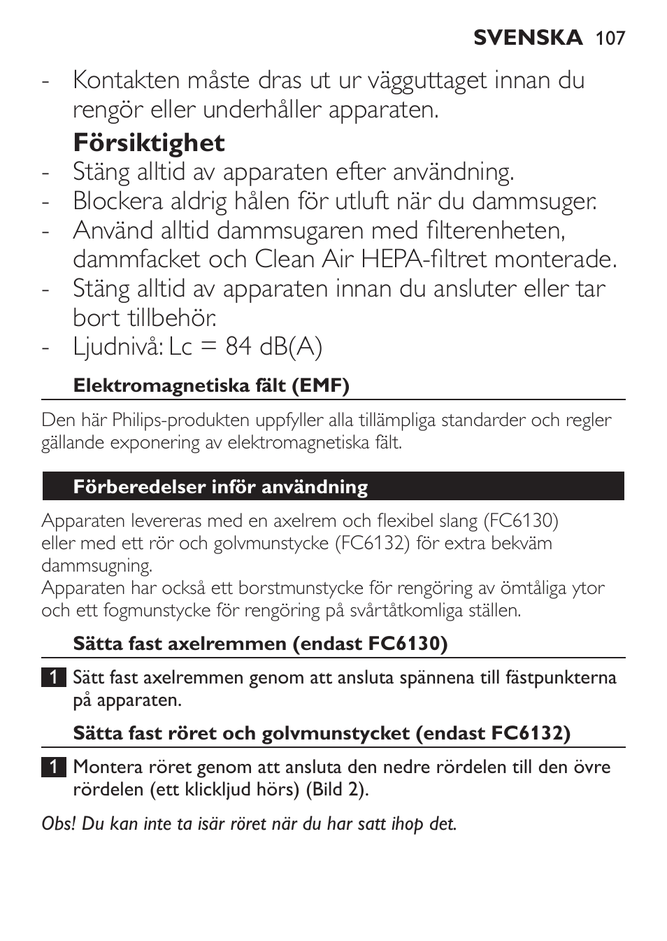 Philips MiniVac Aspirador de escoba User Manual | Page 107 / 124