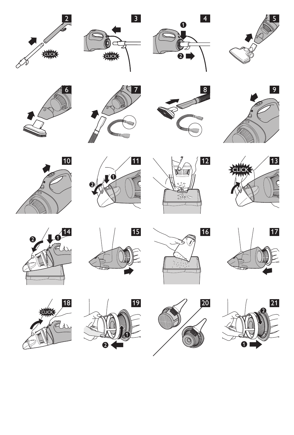 Philips MiniVac Aspirador de escoba User Manual | Page 122 / 124