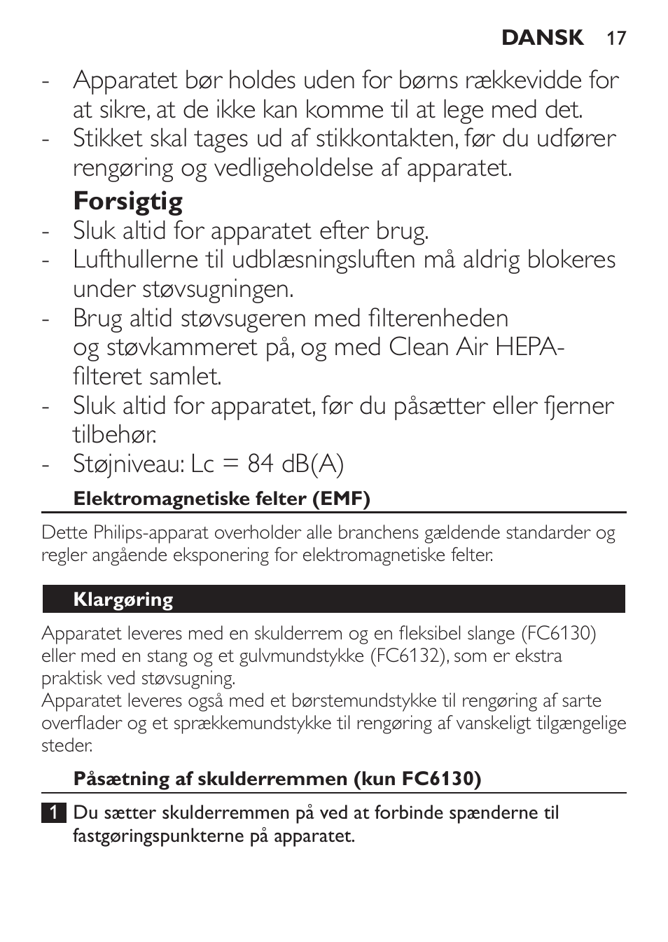 Philips MiniVac Aspirador de escoba User Manual | Page 17 / 124