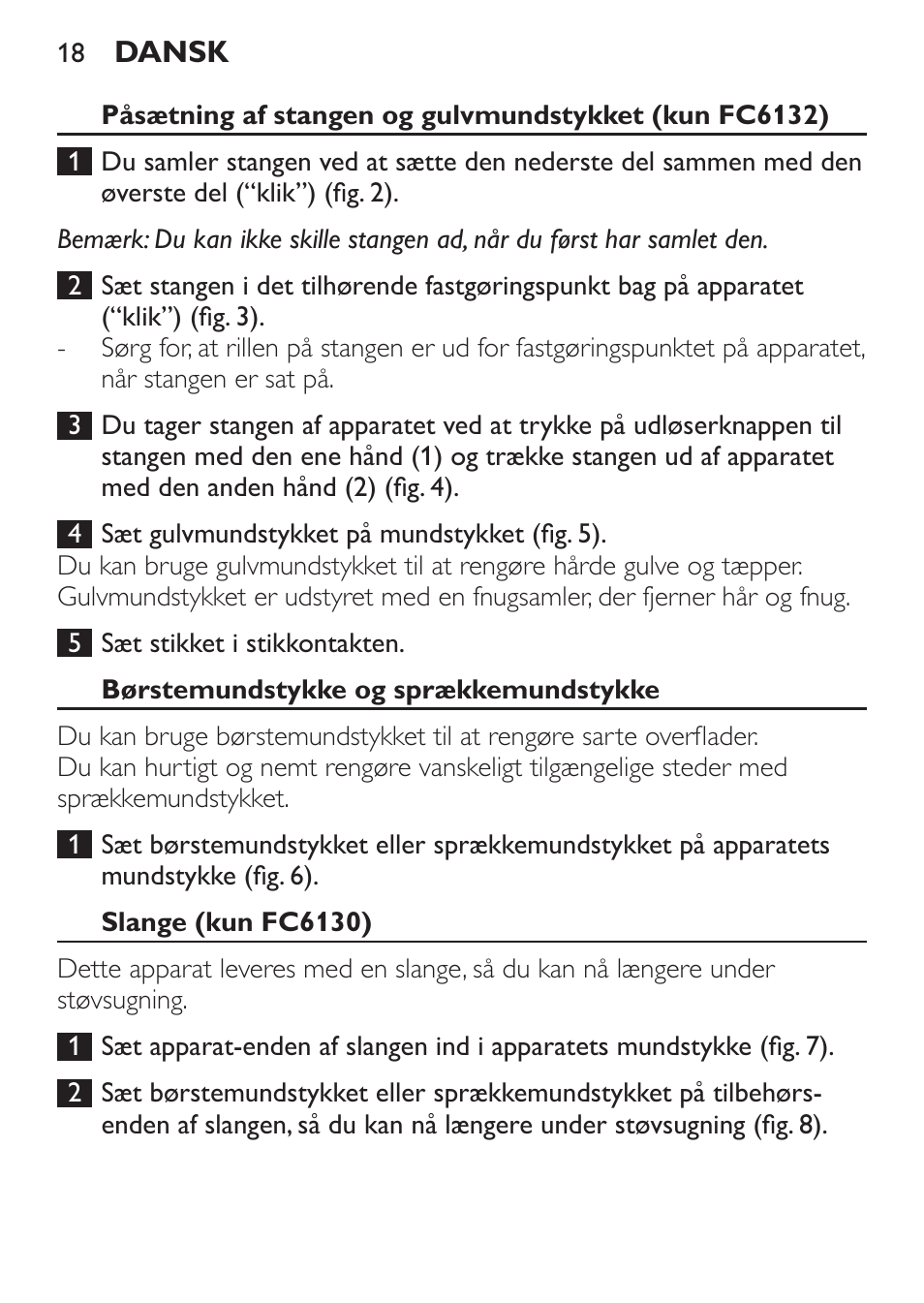 Philips MiniVac Aspirador de escoba User Manual | Page 18 / 124