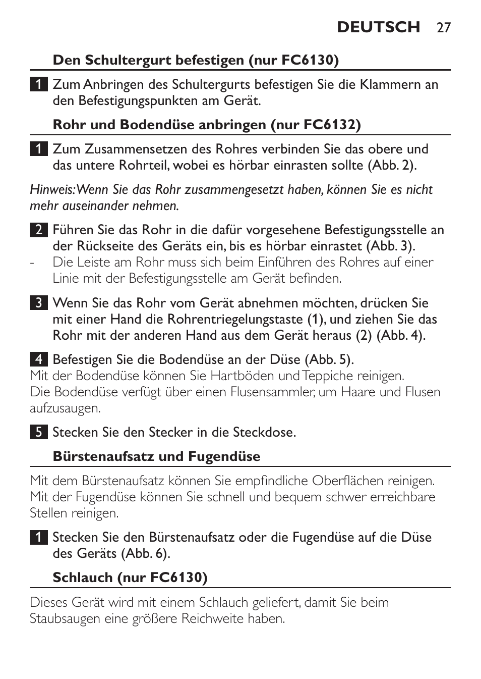 Philips MiniVac Aspirador de escoba User Manual | Page 27 / 124