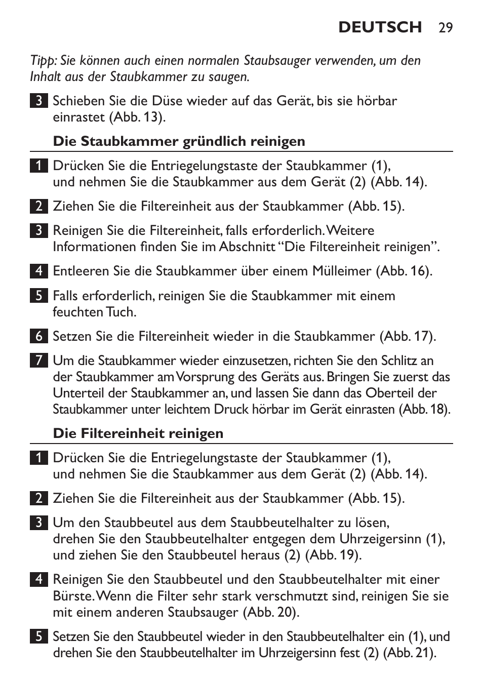 Philips MiniVac Aspirador de escoba User Manual | Page 29 / 124