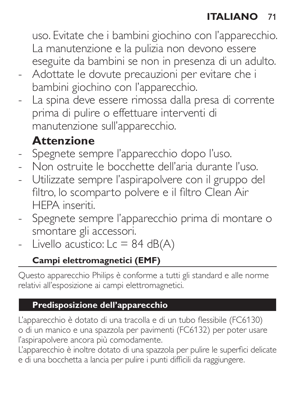 Philips MiniVac Aspirador de escoba User Manual | Page 71 / 124