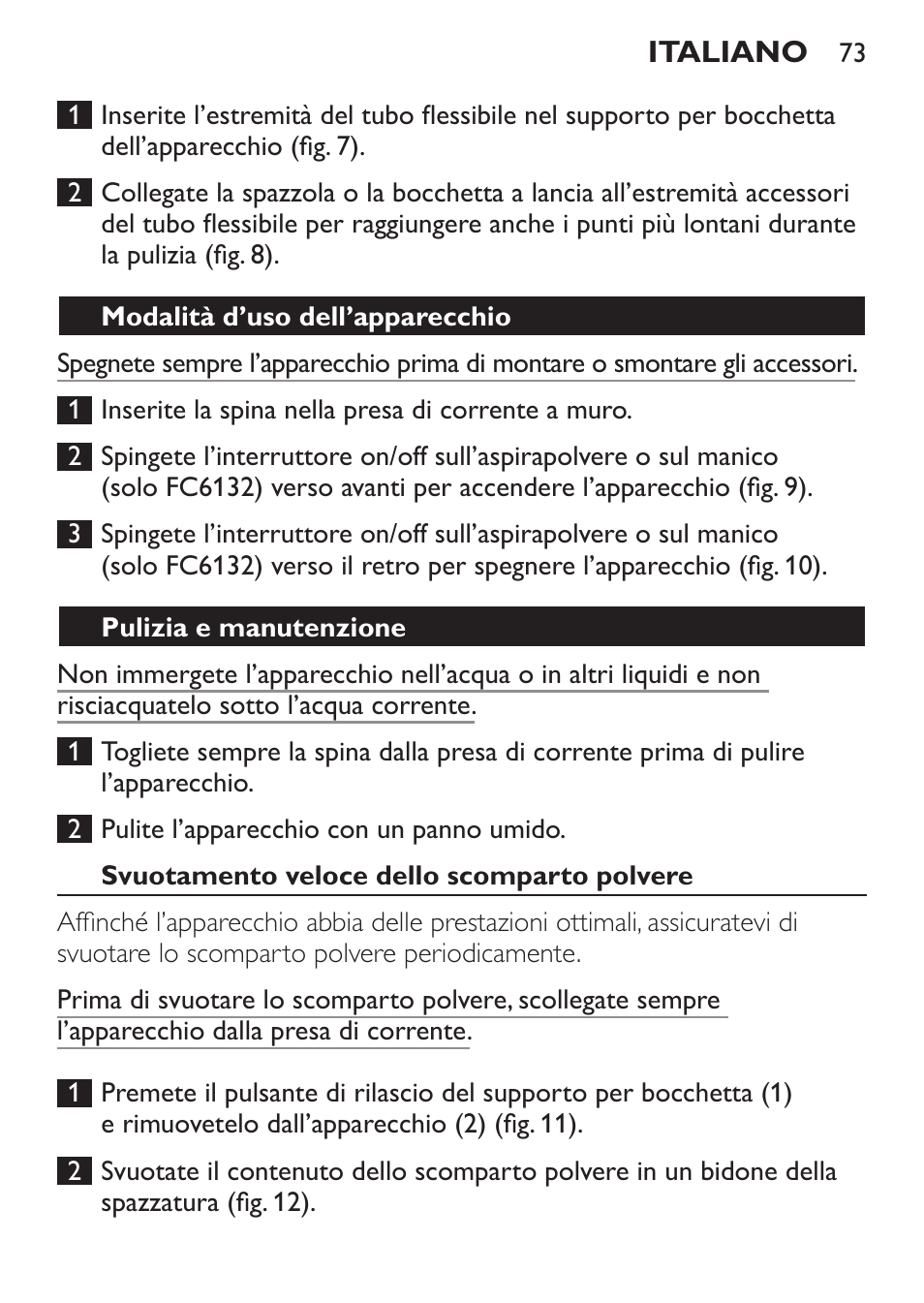 Philips MiniVac Aspirador de escoba User Manual | Page 73 / 124