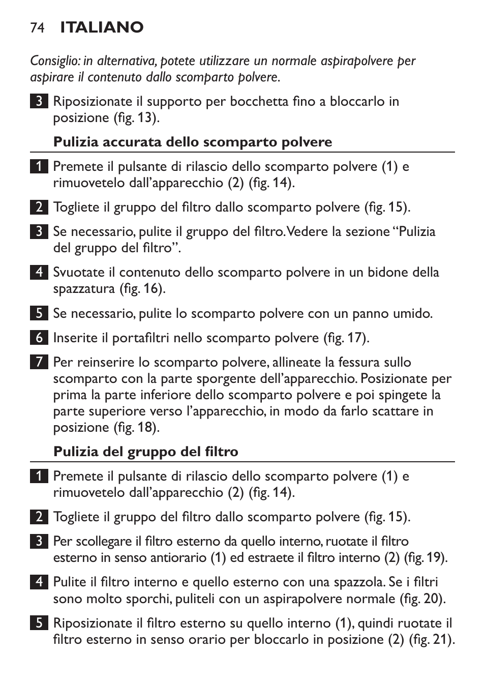 Philips MiniVac Aspirador de escoba User Manual | Page 74 / 124