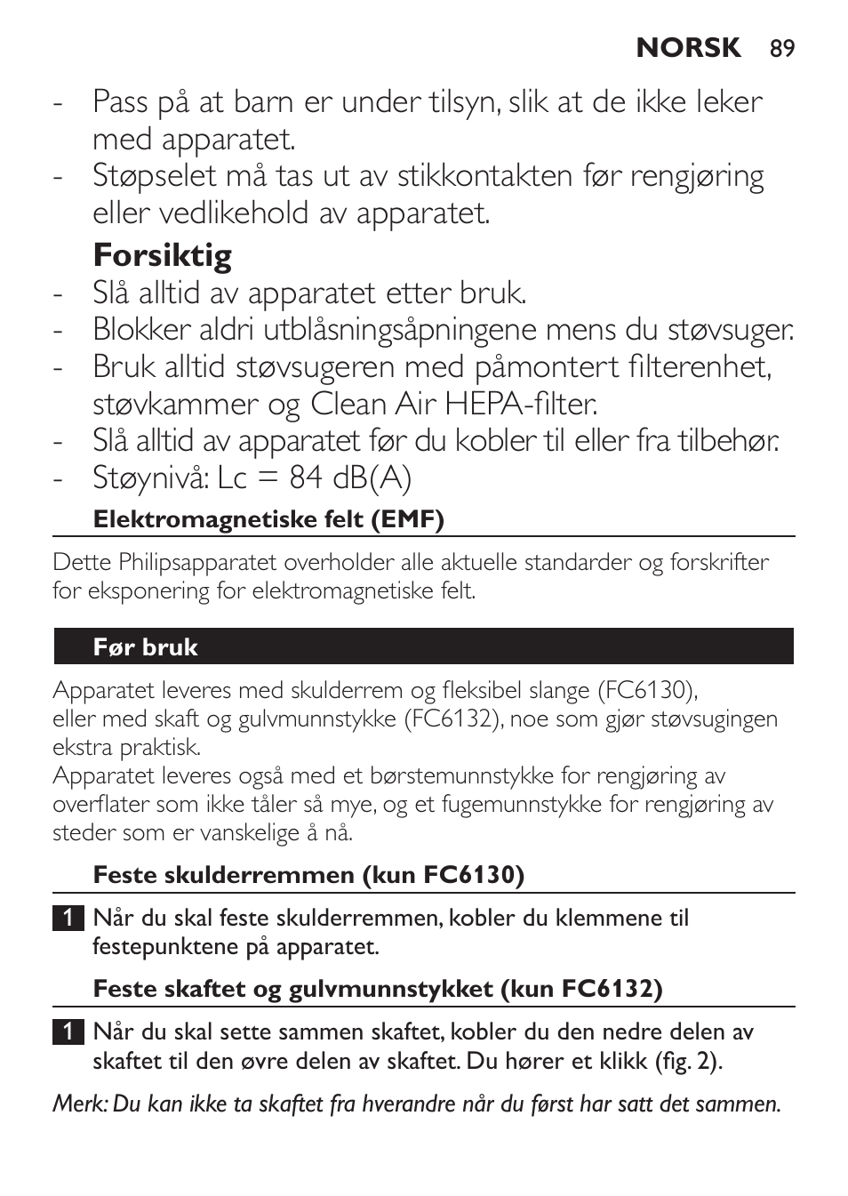 Philips MiniVac Aspirador de escoba User Manual | Page 89 / 124