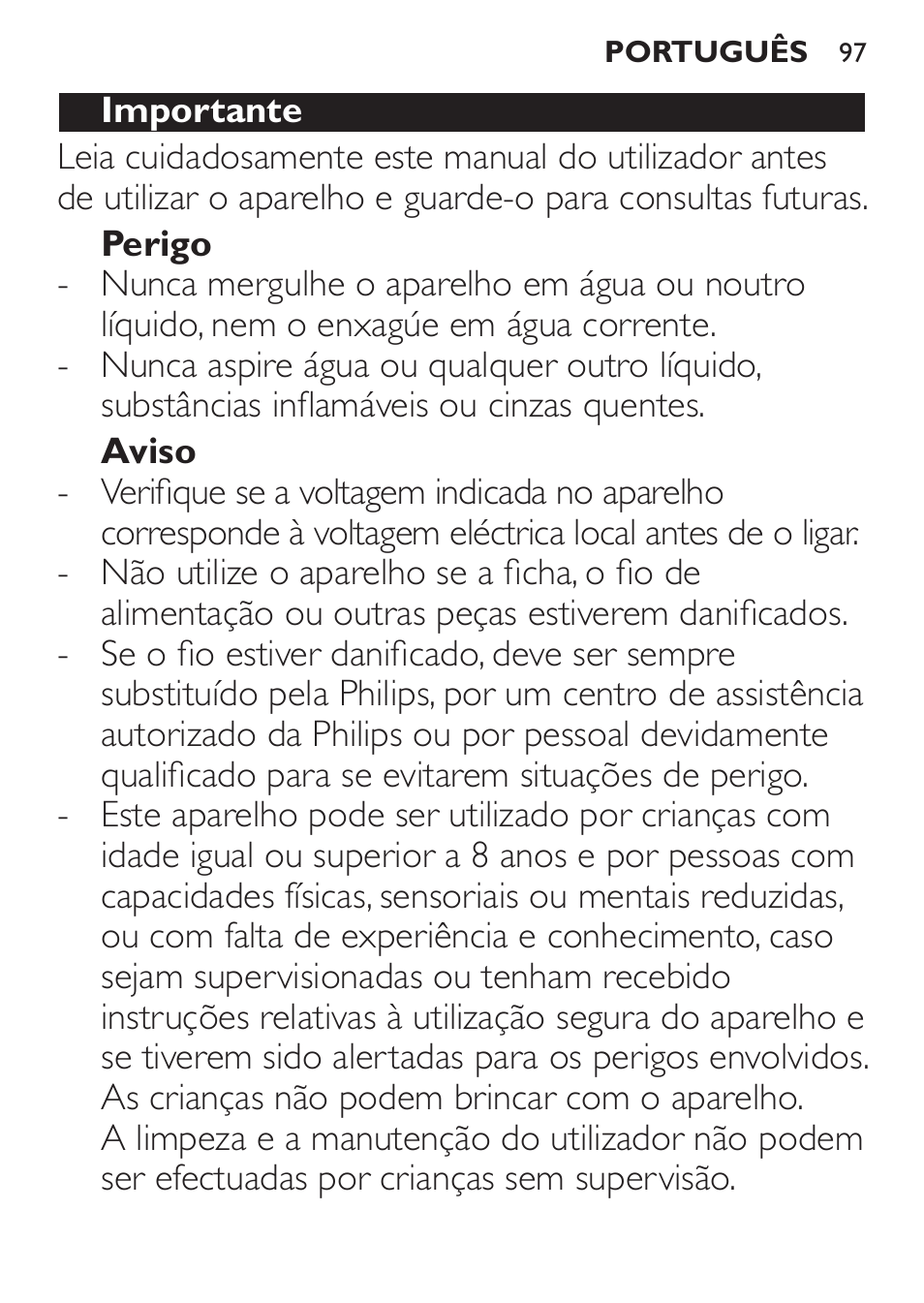 Philips MiniVac Aspirador de escoba User Manual | Page 97 / 124