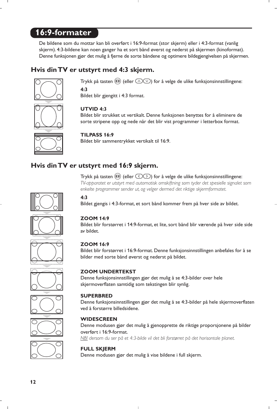 9-formater | Philips Matchline Flat TV User Manual | Page 124 / 192